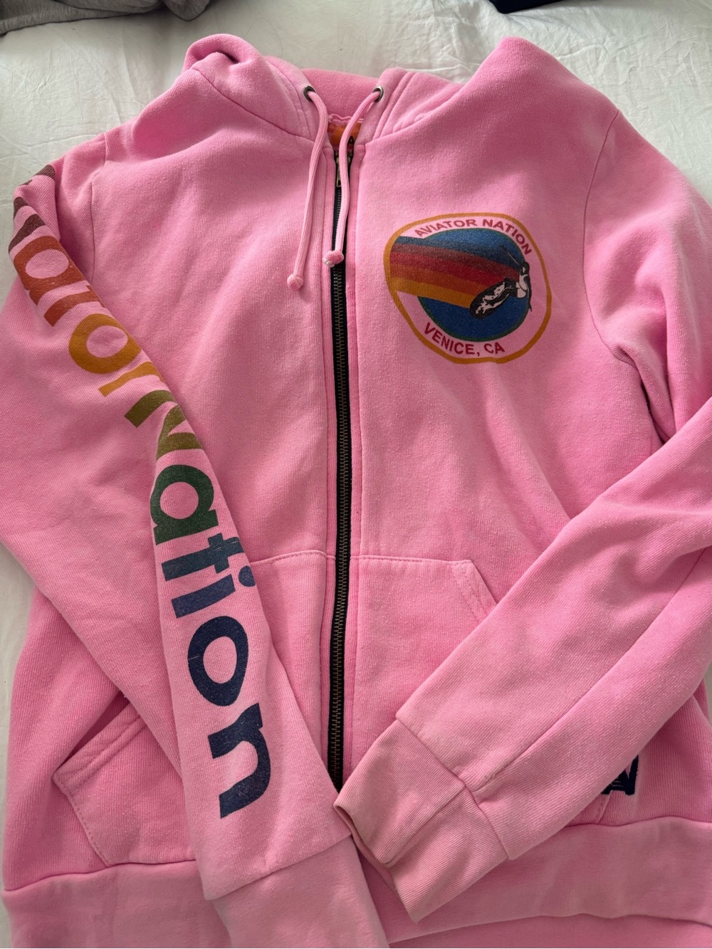 Aviator Nation Women’s Pink Zip-Up Hoodie
